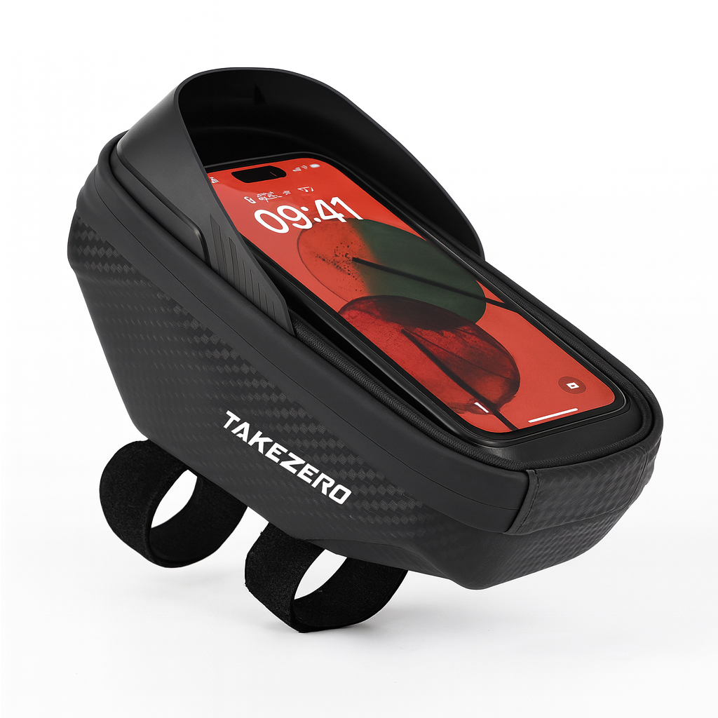 자전거 핸들바 거치 휴대폰 터치 멀티 수납 가방, 1개, 블랙 9,820원