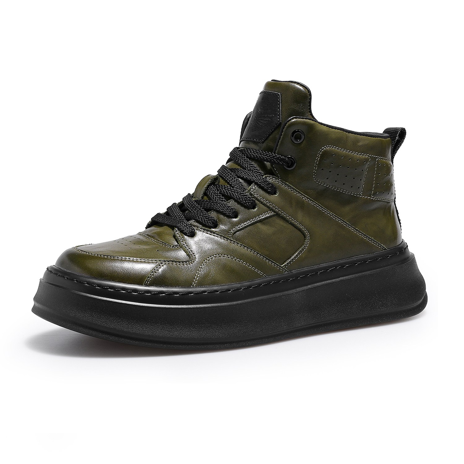 DESAI 핸드 스크래치 패턴 문지름 컬러 따뜻한 작업화 남성 신발 가죽 하이 탑 빈티지 보드 남성용 95,500원