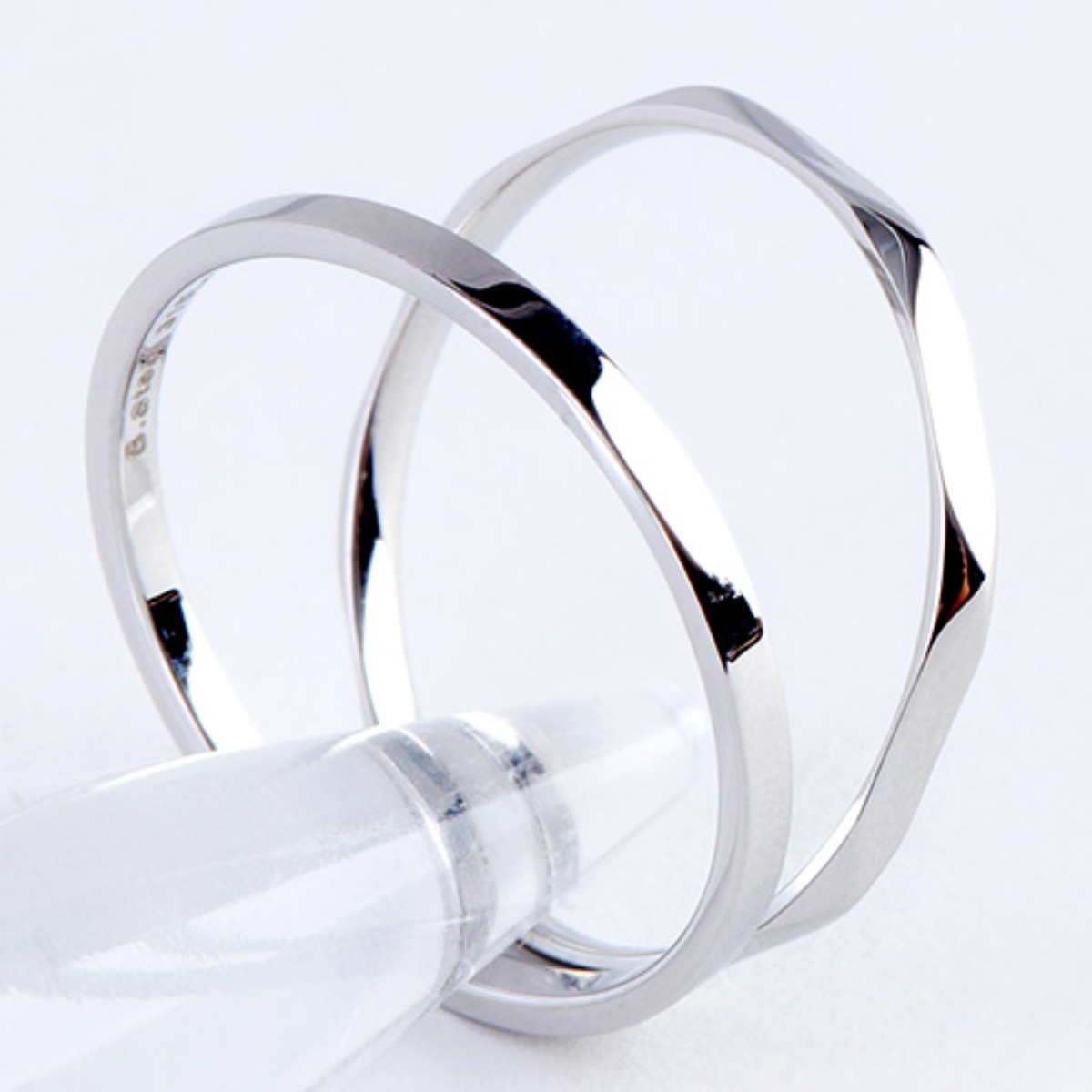 VARAM [2종세트] 써지컬316L스틸 1.5mm 육각컷팅 플랫 레이어드반지 12,900원