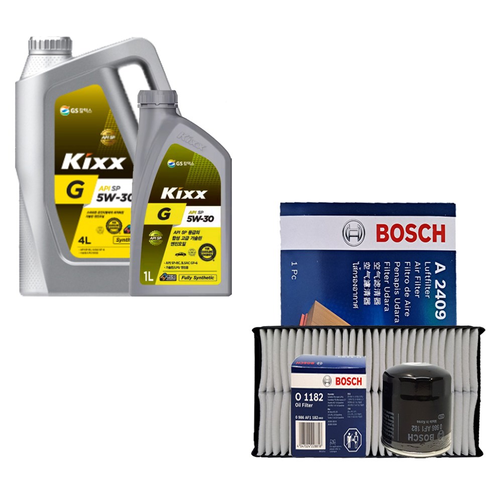 그랜저HG 2.4 가솔린 킥스 G 5W30 SP 5L 엔진오일 필터 세트 49,000원