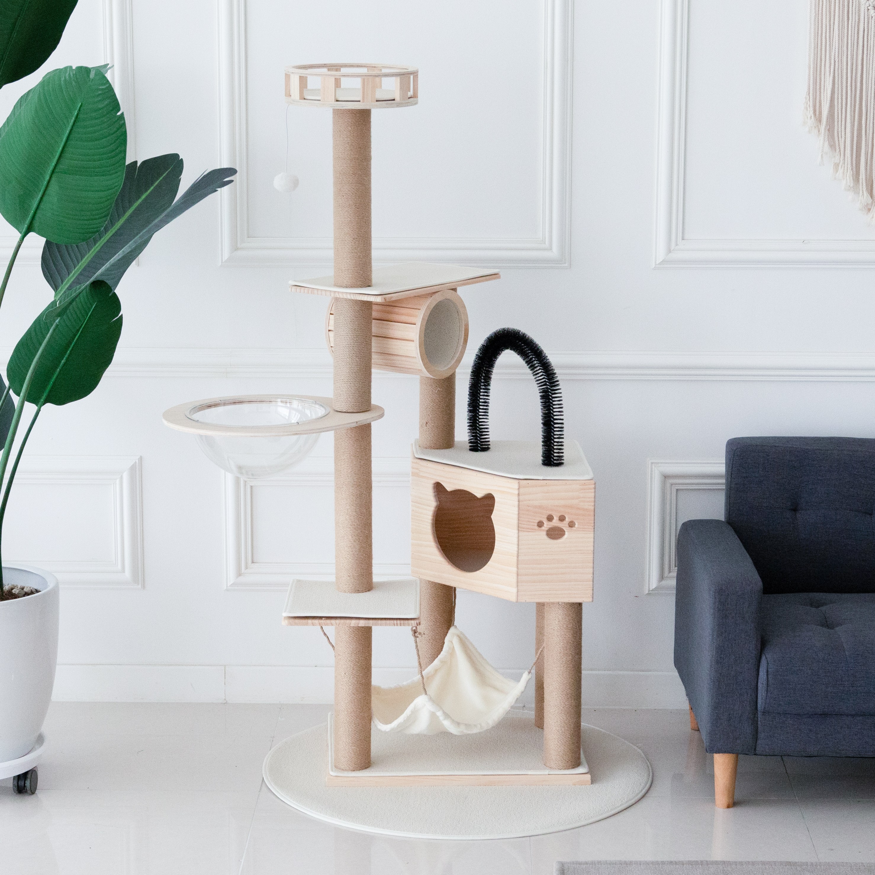 가르르 고양이 원목 캣폴 우주선 캣타워 174,600원