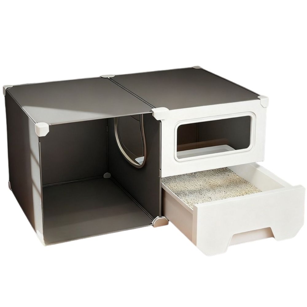 Tinduo 오버사이즈 방취 서랍형 고양이 샌드볼 그레이, 1개, 회색, 현재가 73,700원