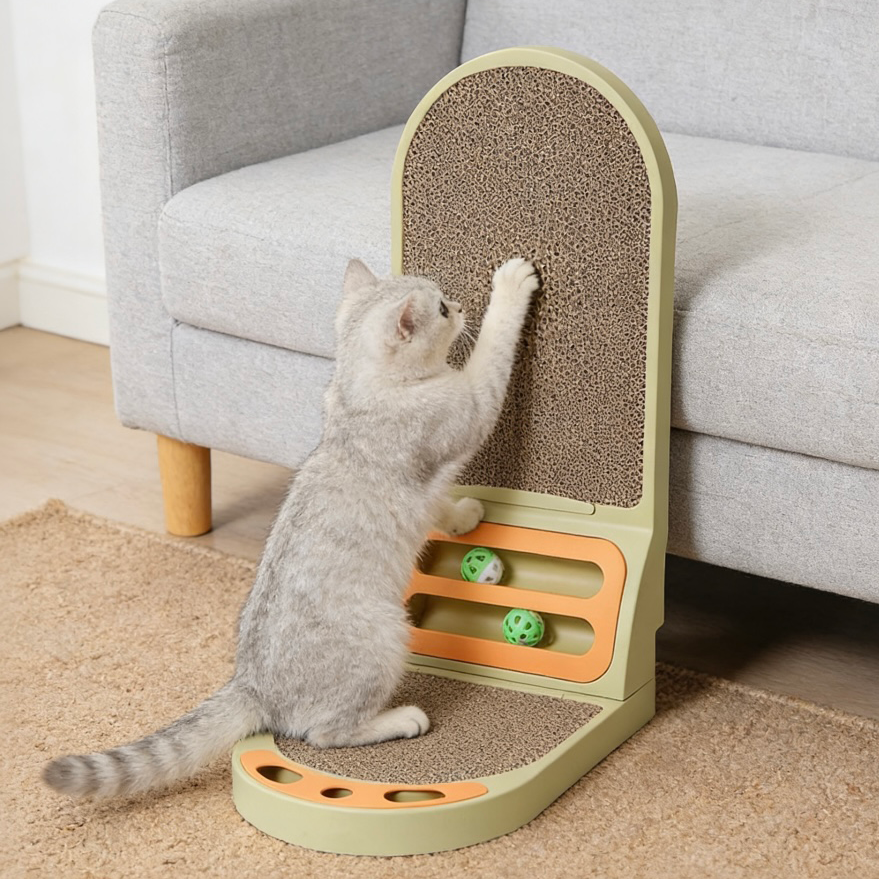 KIKOKO 고양이 수직 스크래쳐 장난감 공3개 포함, 1개, 녹색 28,000원