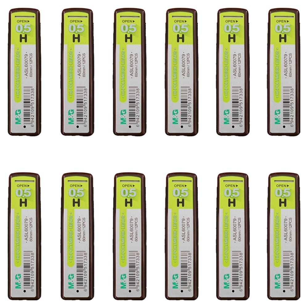 엠앤지 하이 폴리머 샤프심 H, 12개, 0.5mm 8,000원