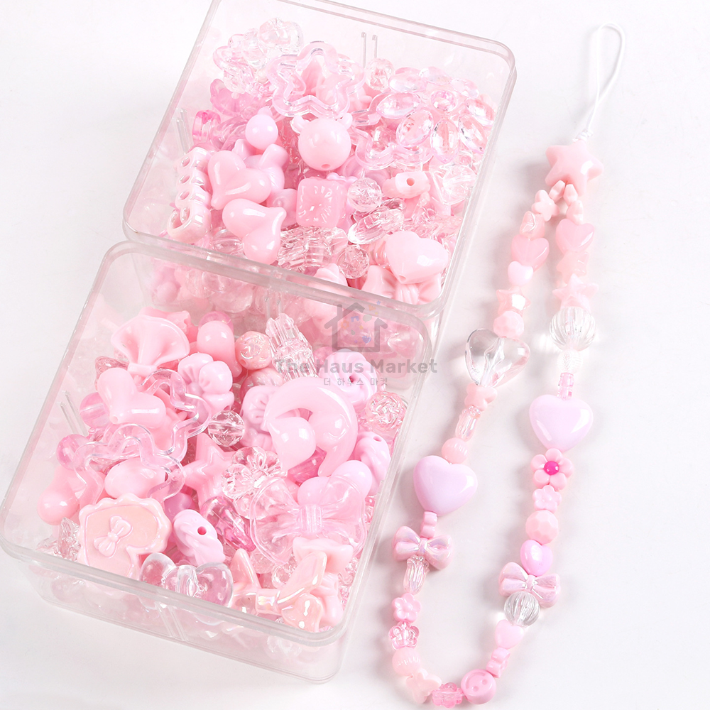 그라데이션 진주펄 랜덤 토핑 파츠 비즈스쿱 믹스 70g 볼꾸, 1개, 핑크 3,000원