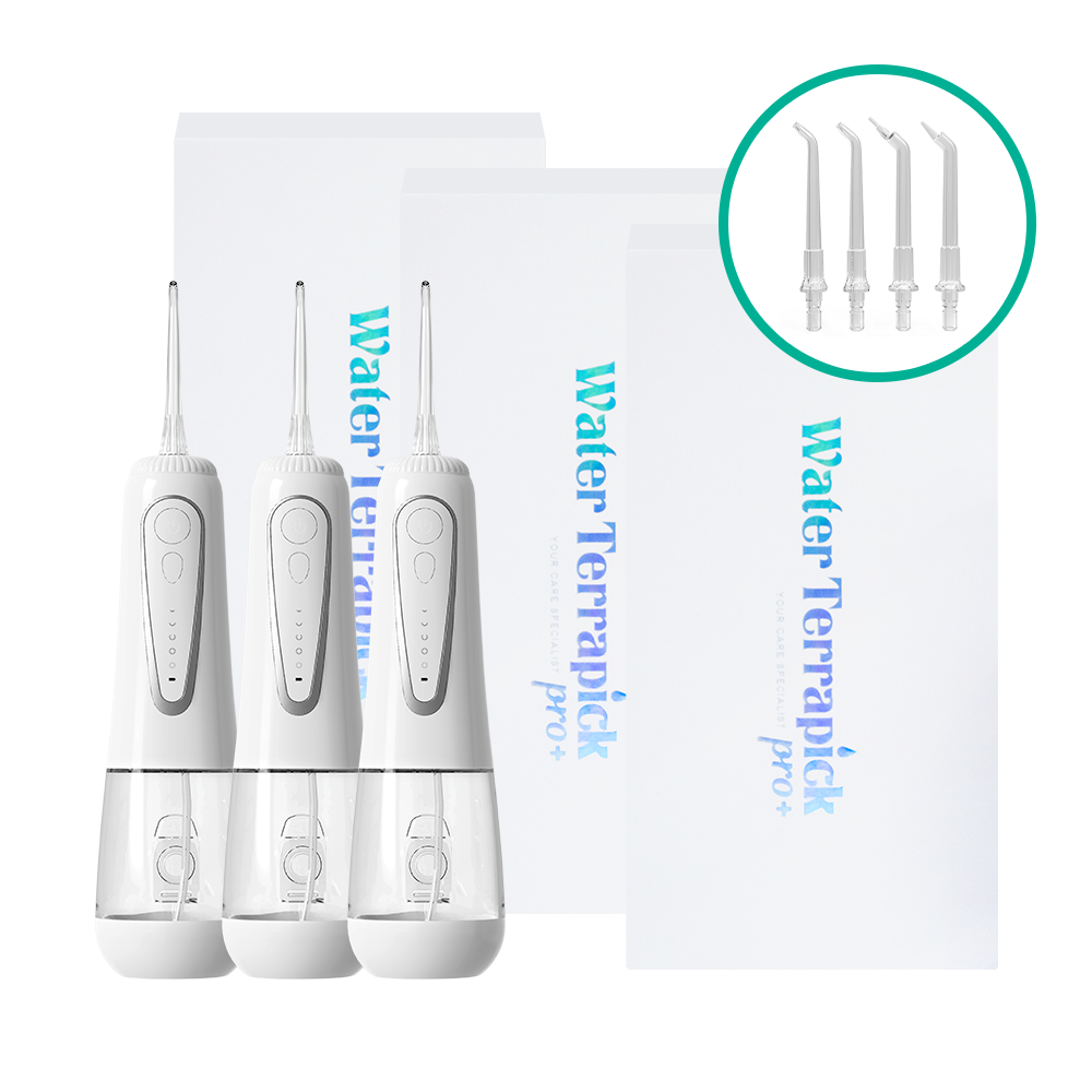[치과공식납품] 닥터대니 워터테라픽 프로 구강세정기 특허기술 무선 휴대용 가정용 치아 치간 세정 잇몸 케어 관리, 화이트, 워터테라픽 프로 3개 195,000원