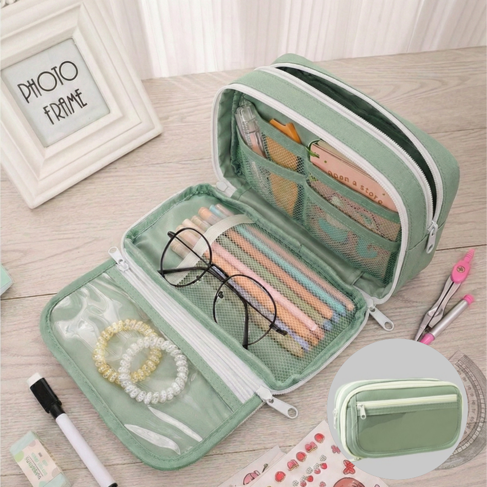 LHK주연 대용량 필통 중학생 고등학생 큰 봉제 천필통 펜 파우치 13,700원