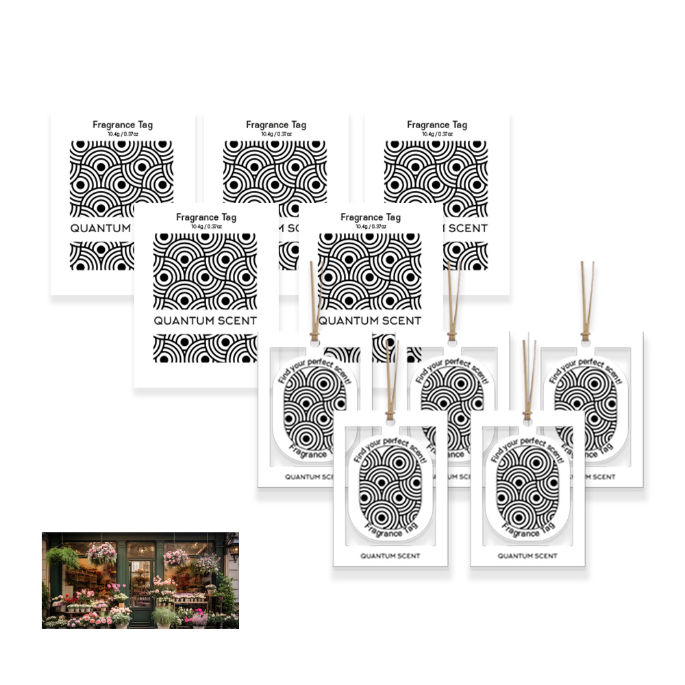 퀀텀센트 단독"프래그런스태그 3개+1개 증정" 실내방향제, 차량용 옷장 실내 종이 방향제 퍼퓸 사셰 프래그런스 태그 꽃집향기_플로럴부케 비누향기_코튼비누 바닐라향기_린넨바닐라, 5개, 그린 플로럴 부케 46,000원