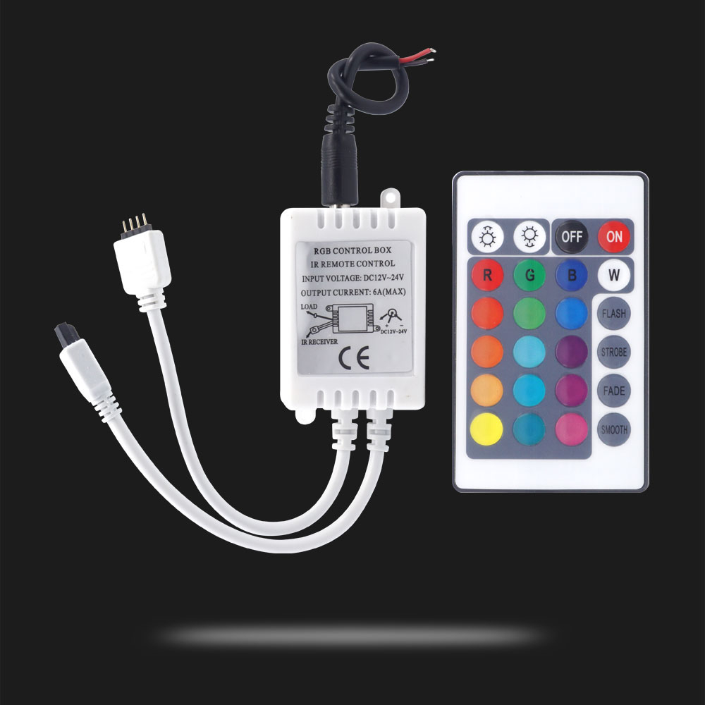 12V-24V용 RGB 컨트롤러 무선리모컨 세트, 24V, 1개 7,810원