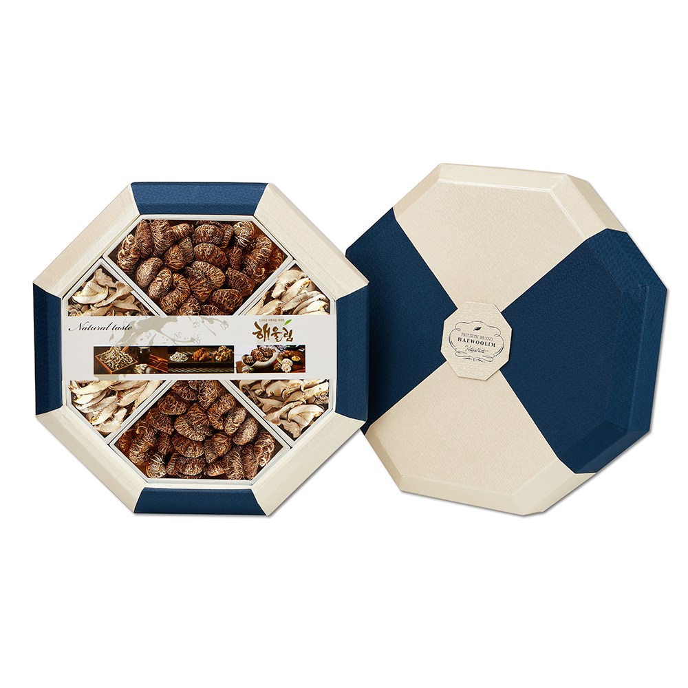 [해울림] 버섯세트 팔각한지함 1호 _ 실속 명절 선물, 1개 111,600원