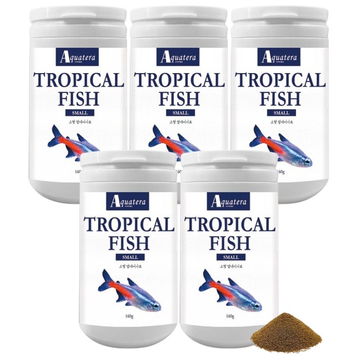 아쿠아테라 프리미엄 고단백 소형 열대어사료 160g(300ml) 15,800원