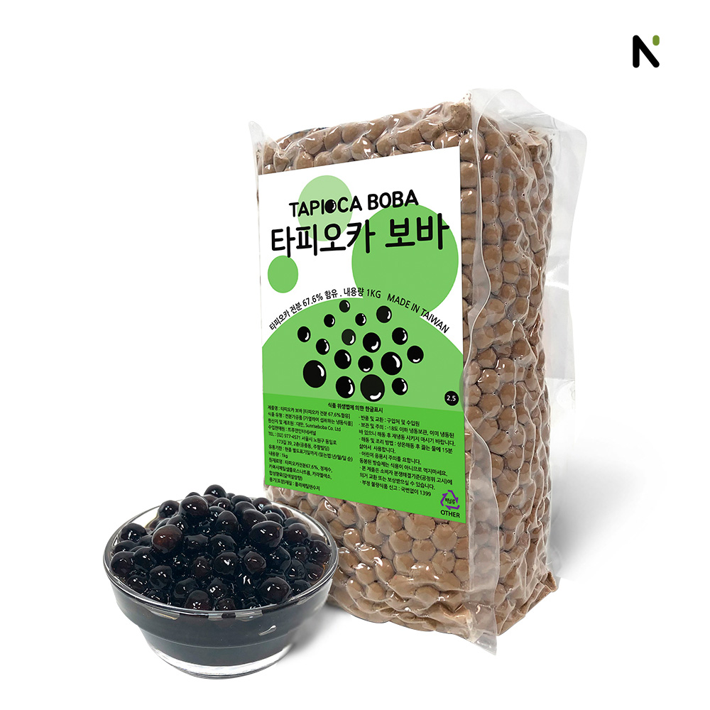 네이쳐티 타피오카 펄 보바2.5 타피오카펄 1kg 버블티 [당일발송] 8,300원