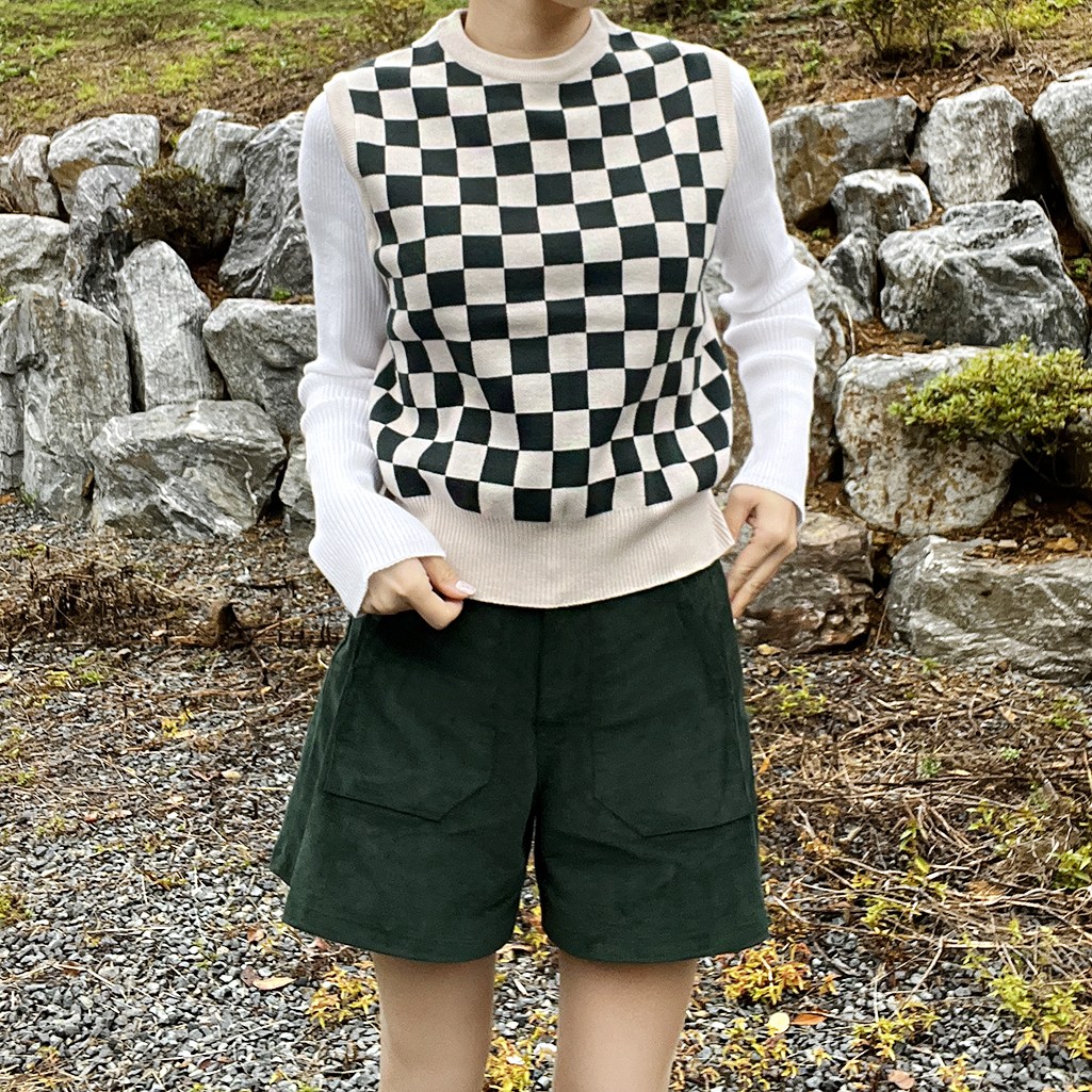 투솜 여성골프조끼 여자골프조끼 체스패턴 라운드 니트조끼 여성골프웨어여자골프웨어 봄 가을 겨울 의류 신축성 38,900원