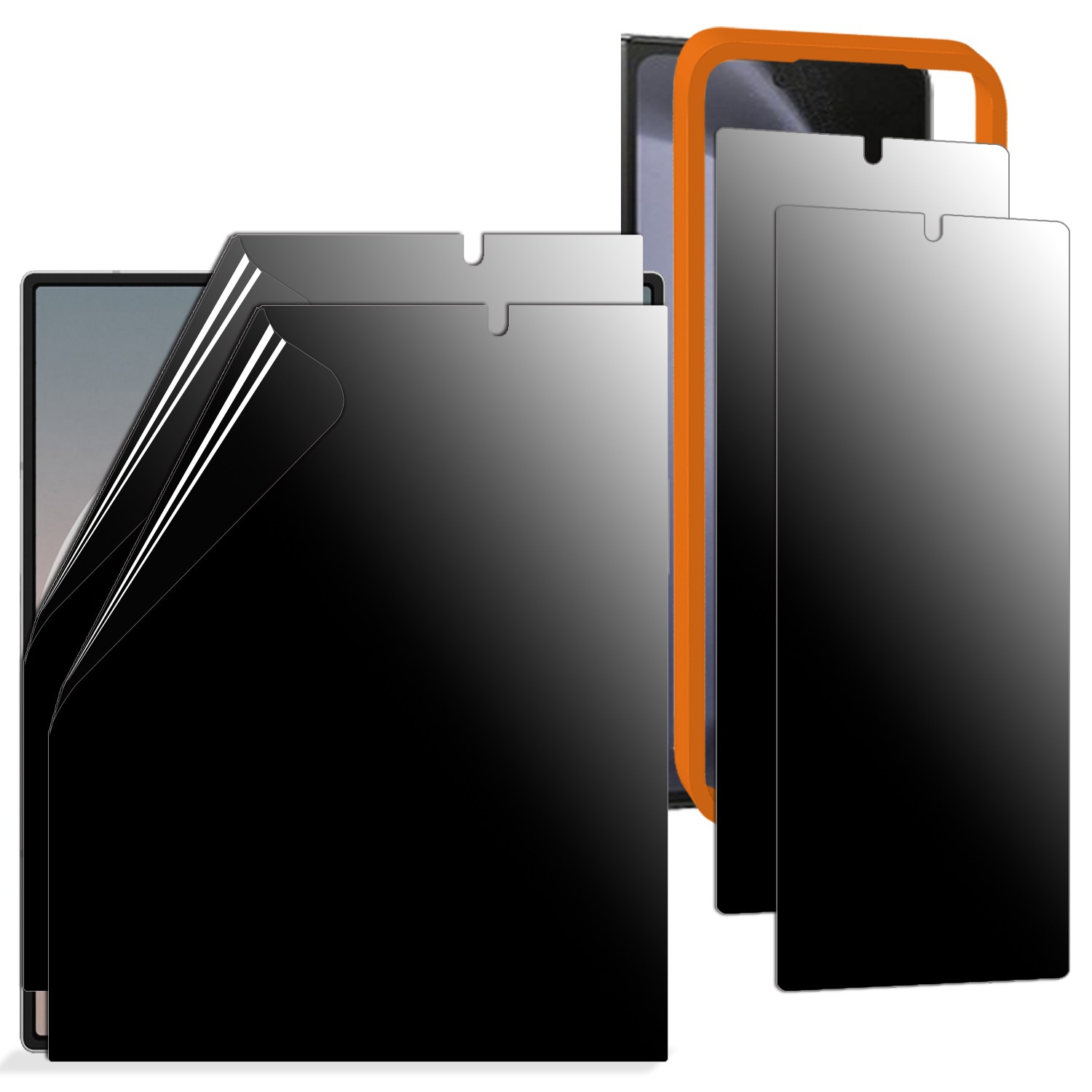 키큰기린 갤럭시 폴드 플립 사생활보호 무광택 저반사 AG 지문방지 액정보호 강화유리 필름, 1세트 25,900원