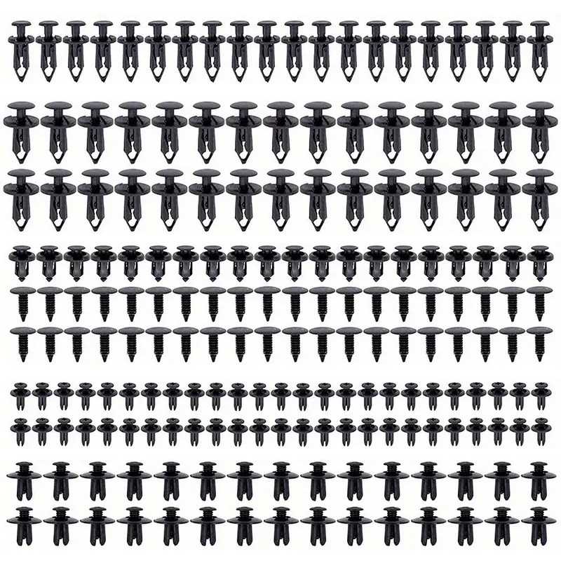 190피스 자동차 리테이너 클립 6 크기 푸시 핀 리벳 패스너 세트 인테리어 범퍼, 190개, 혼합색 14,000원