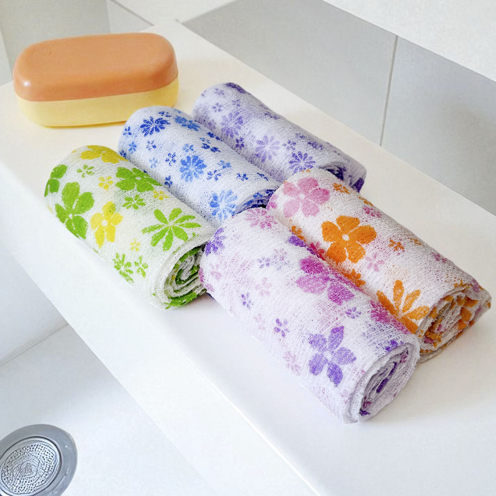 UH홈데코 부드러운 화사한봄 샤워타월 5종 세트, 그린, 보라, 파랑, 핑크, 오렌지, 1세트 10,900원