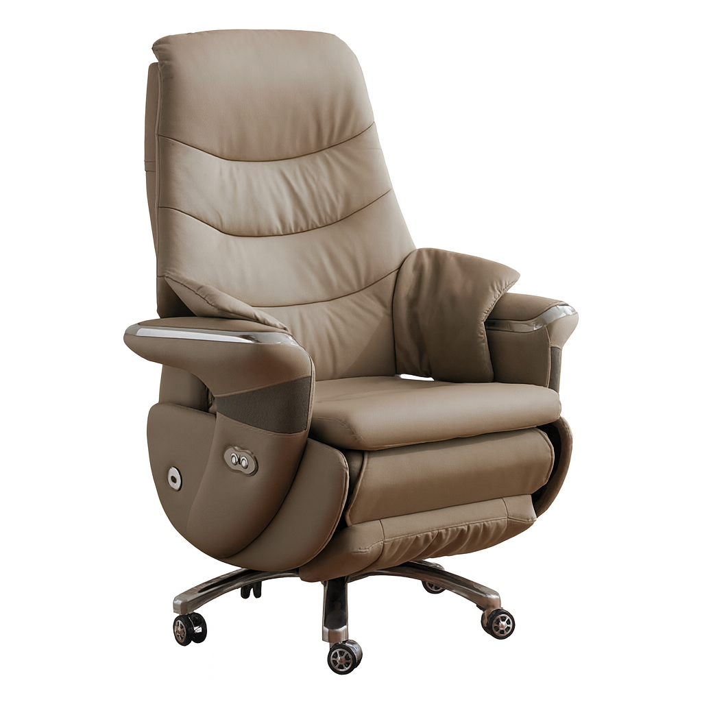 프레스티지아 명품 소가죽 전동 리클라이너 가죽 사무용 중역 의자 939,000원