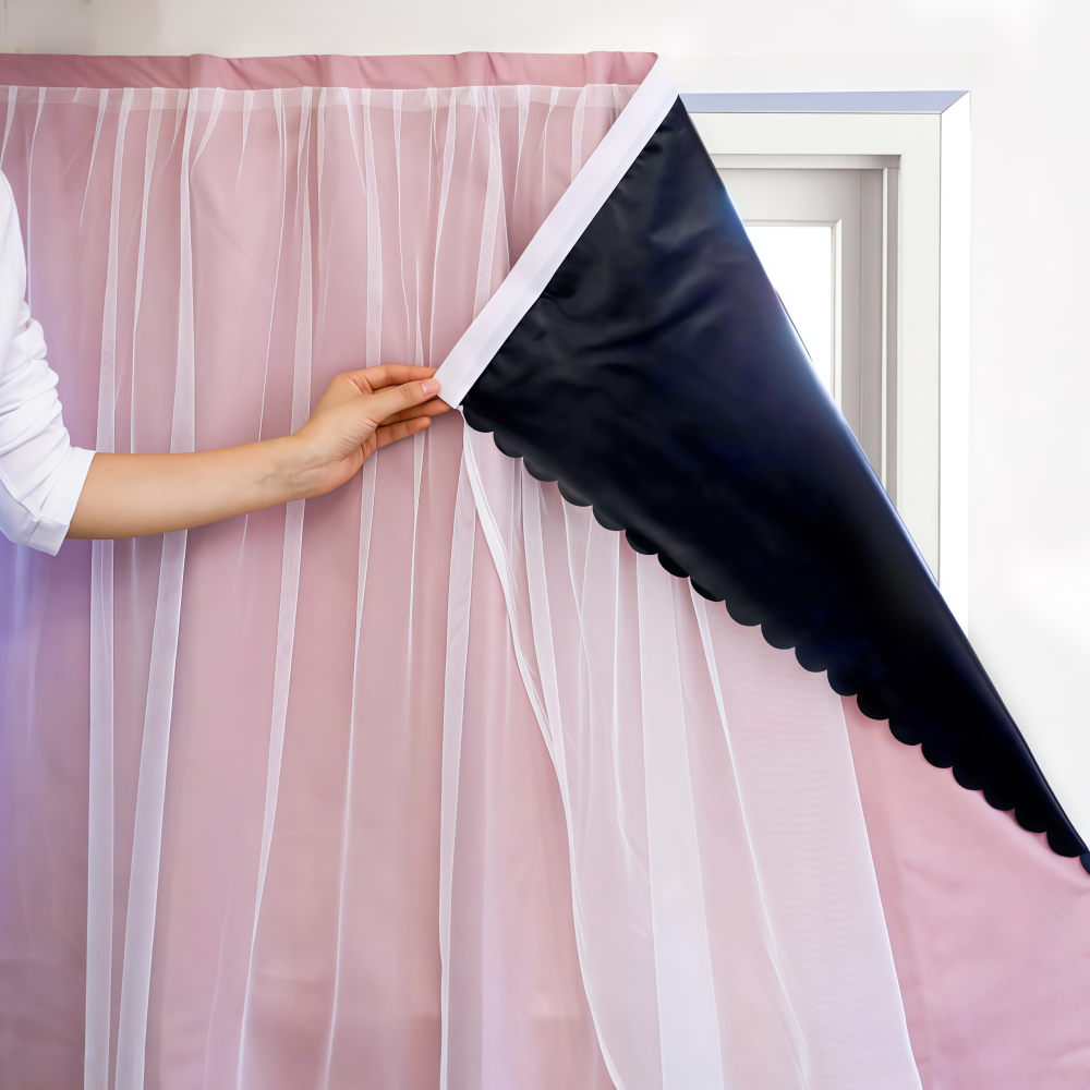 Trendigo 무타공 붙이는 암막커튼 창문형 완벽 빛차단 벨크로 커튼 세트 19,780원