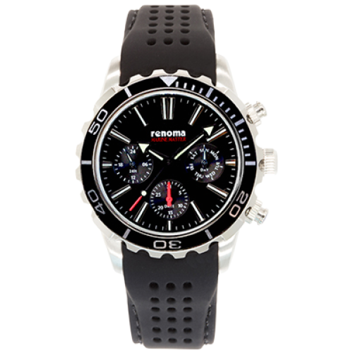 renoma 레노마 200m 방수 다이버 남성 실리콘시계 RE551BK 79,000원