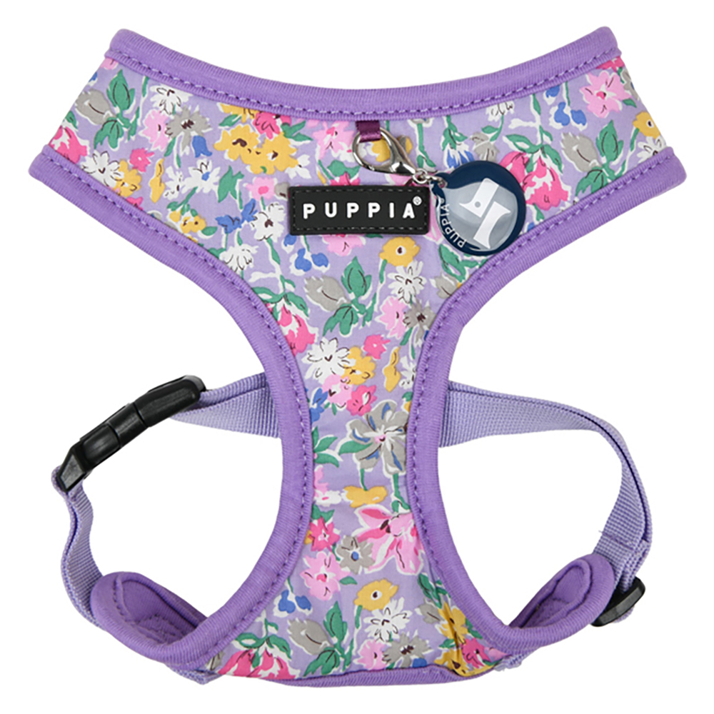 퍼피아 강아지 플로랄 사이즈 조절 하네스, 퍼플, 1개 8,900원