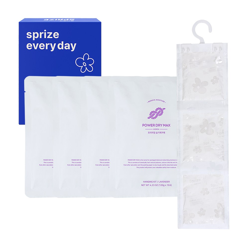 새남맥스 향기나는제습제 옷장 옷걸이형 습기제거제 4팩 라벤더향, 4개, 120g 12,500원