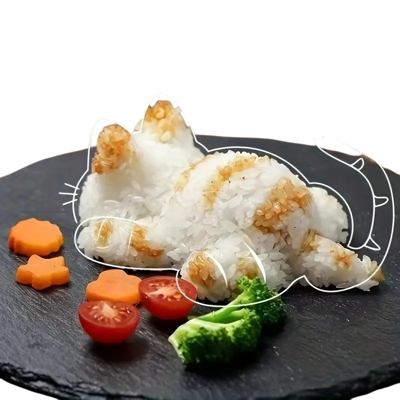 유니모아 귀여운 고양이 밥모양틀 도시락꾸미기 카레밥틀 오므라이스 볶음밥틀 주먹밥틀 밥데코틀, 1개, 화이트 9,700원