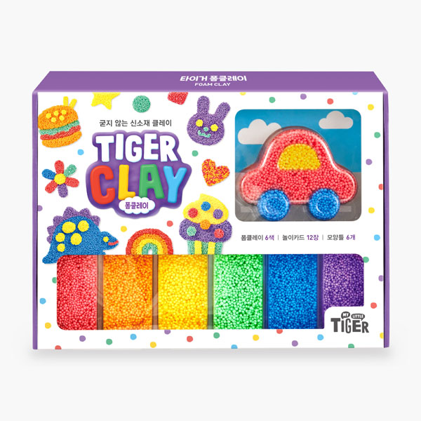 마이리틀타이거 폼클레이 6색 + 놀이카드 12p + 모양틀 6p 세트 1세트 혼합색상 24,900원