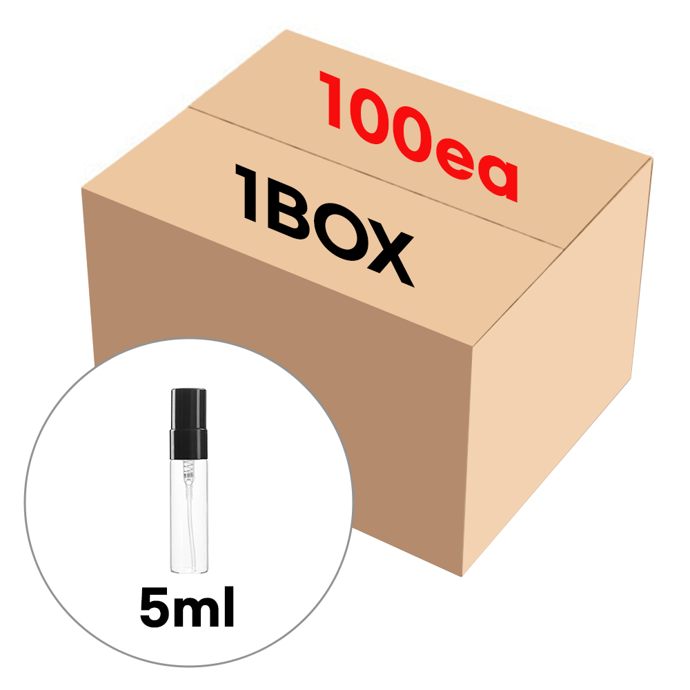 알루미늄캡 스프레이 향수 용기 블랙캡 투명 5ml (1BOX 100개), 100개 28,500원