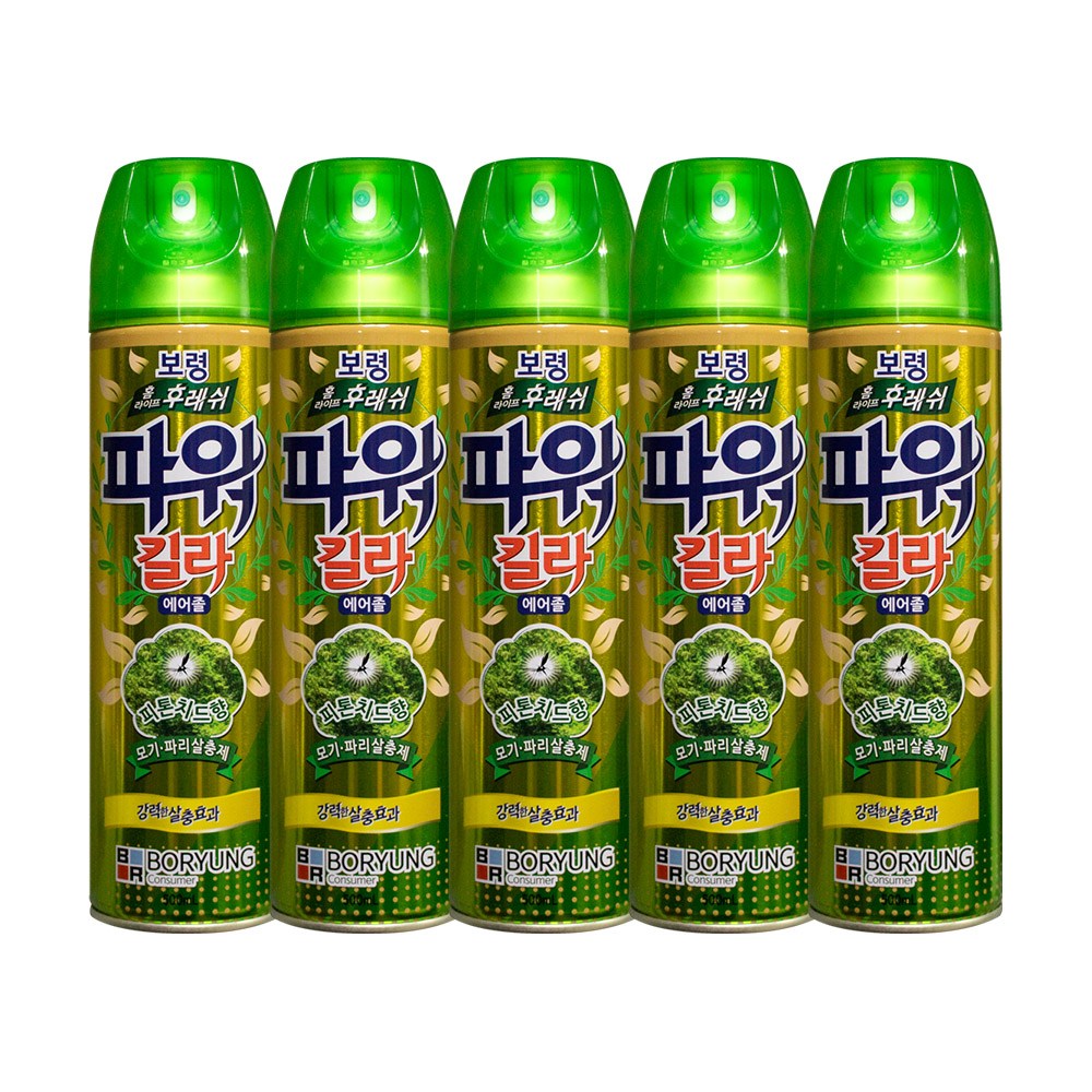 보령 홈라이프 후레쉬 파워킬라 에어졸 (피톤치드향) 모기 파리 살충제 킬라 에어졸 퇴치 강력한 살충효과 15,600원