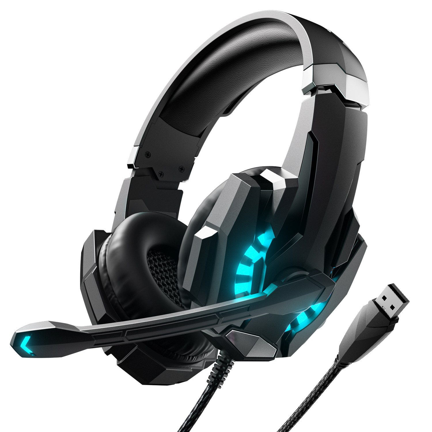 OMIIYA 가상 7.1채널 3D 사운드 아이스 블루 LED 노이즈 캔슬링 마이크 USB 게이밍 헤드셋 18,900원