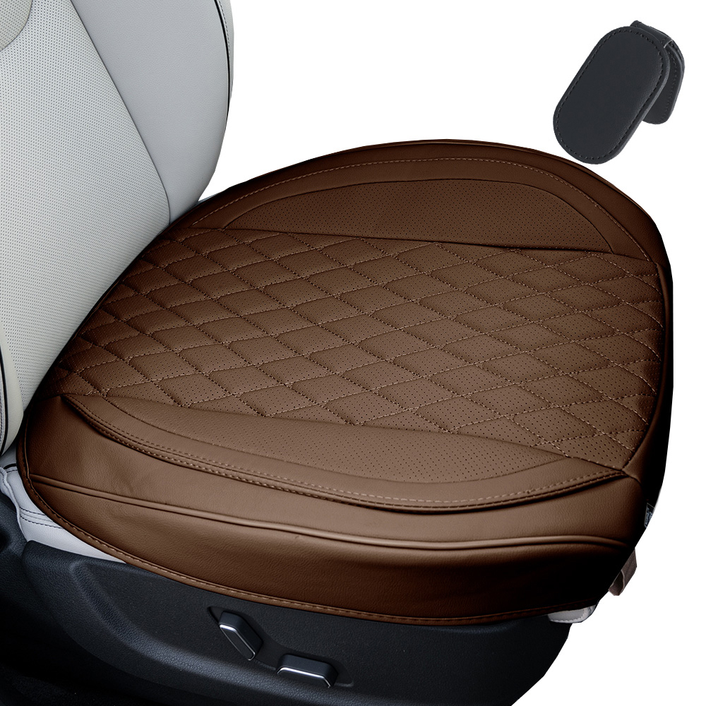 대한오토모빌 차량용 앞좌석 가죽 시트 커버 + 안전벨트 고정클립 세트 34,500원