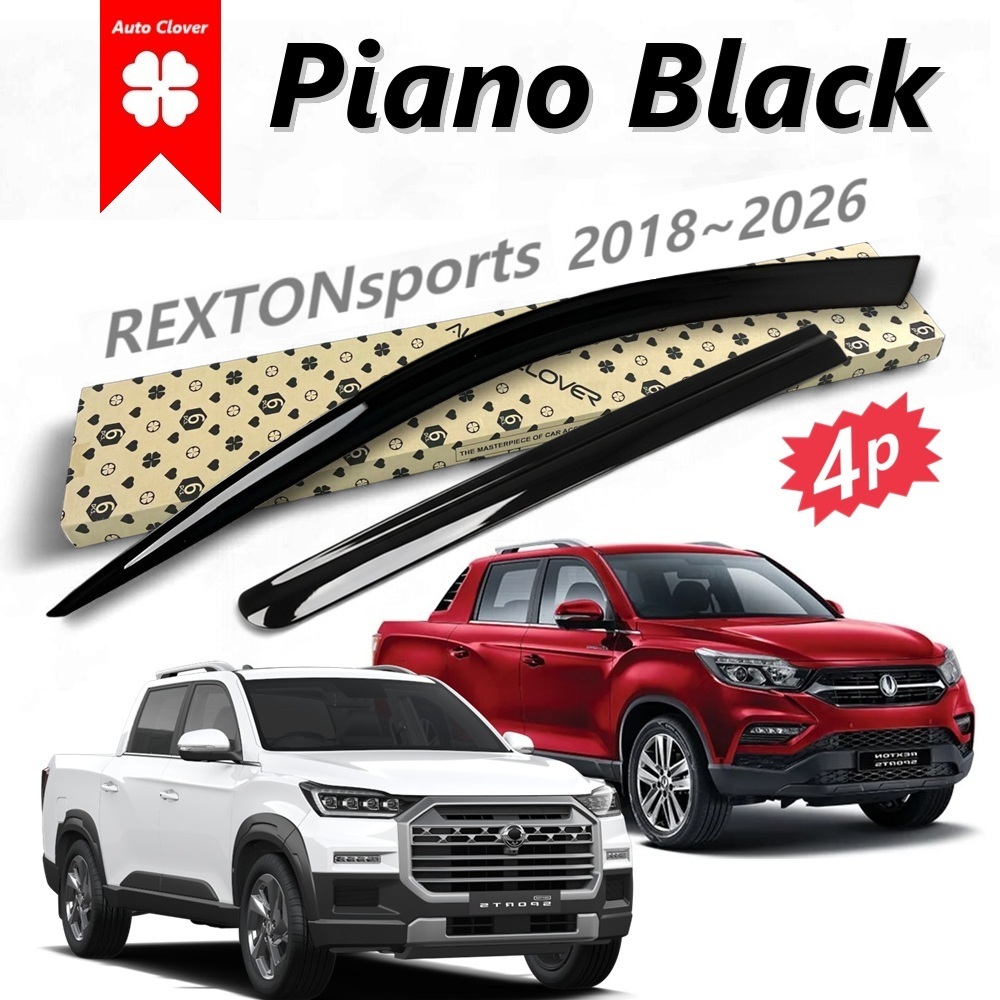 렉스턴스포츠 블랙도어바이저 4P 레인가드 윈도우바이저 E380 2018~2019~2026 36,000원