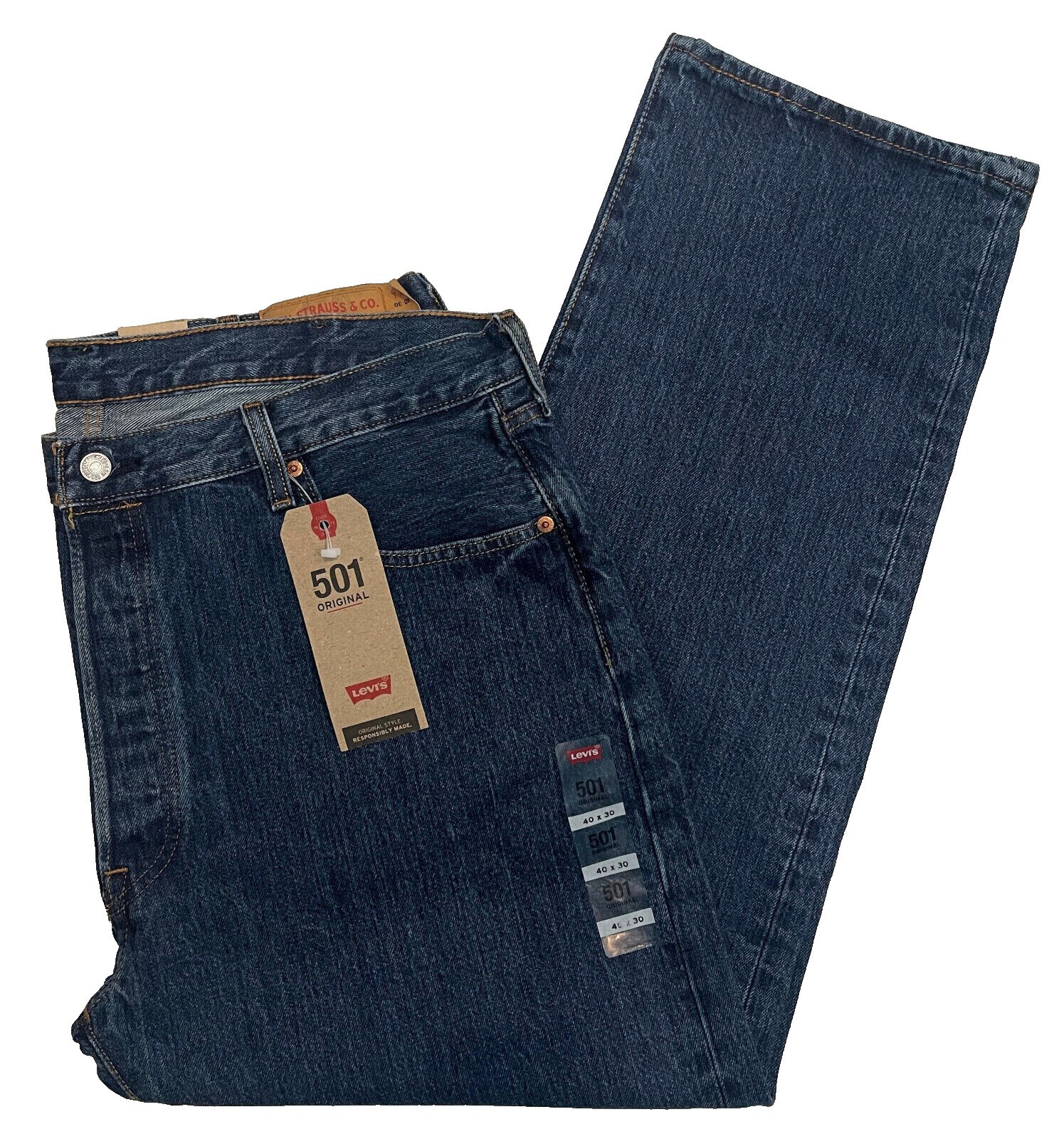 [Levi's] 리바이스 501 오리지널 핏 남성 데님 진 40X30 다크 블루 #0194 118,100원