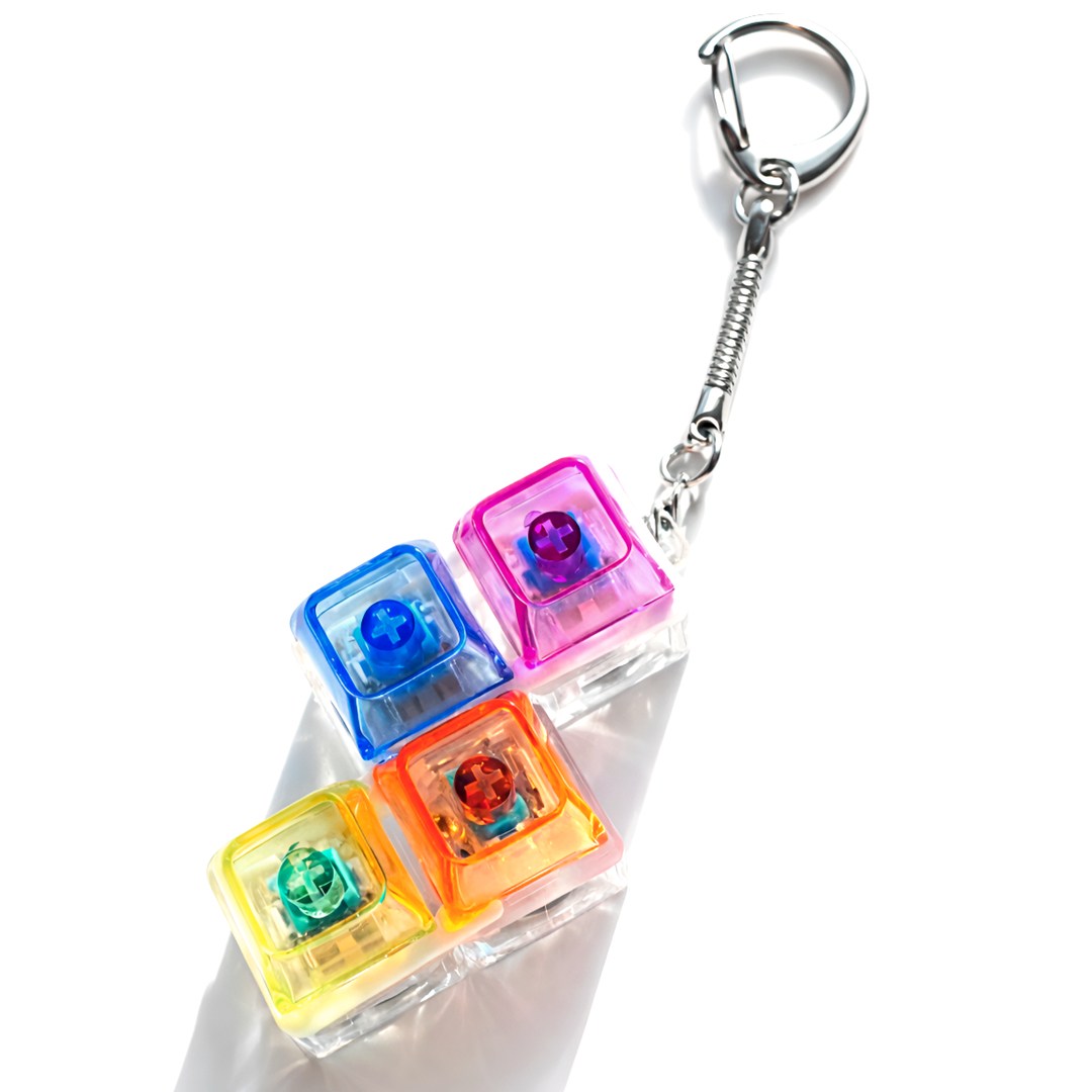 굿즈라이프 LED 키보드 키캡 키링 4구 딸깍이 13,900원