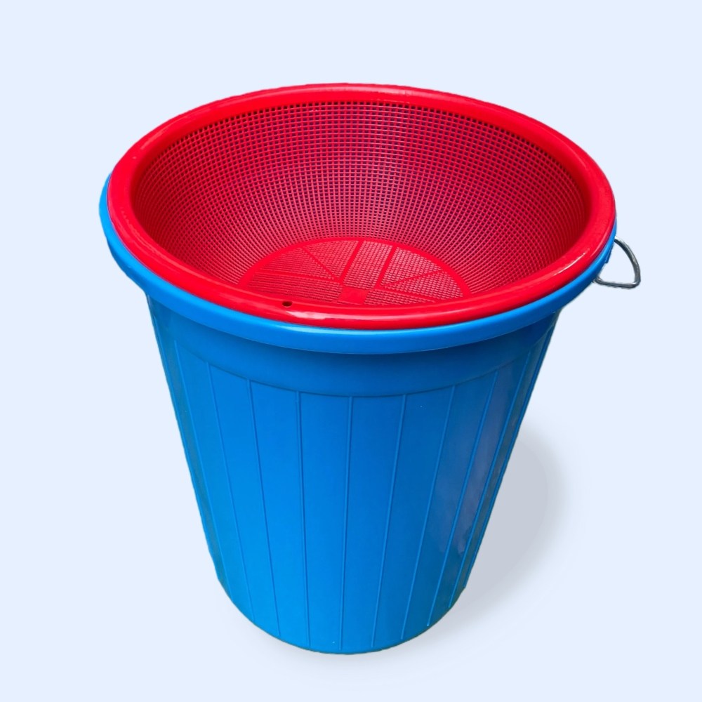 짬통 잔반통 거름망 있는 대형 음식물쓰레기통 55리터 업소용, 1세트, 바퀴 없음 22,780원