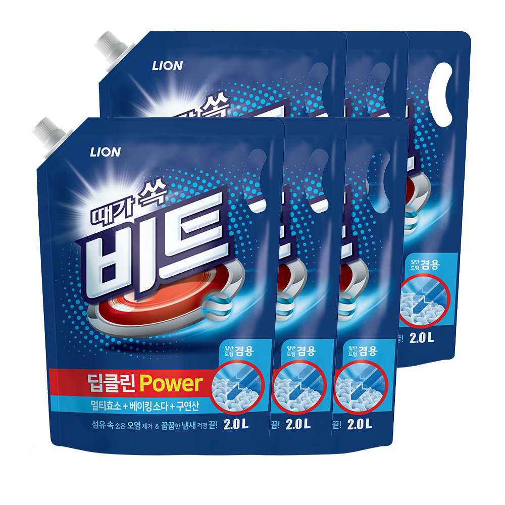비트 딥클린파워 액체세제 겸용 2L 리필, 6개, 2L 28,800원
