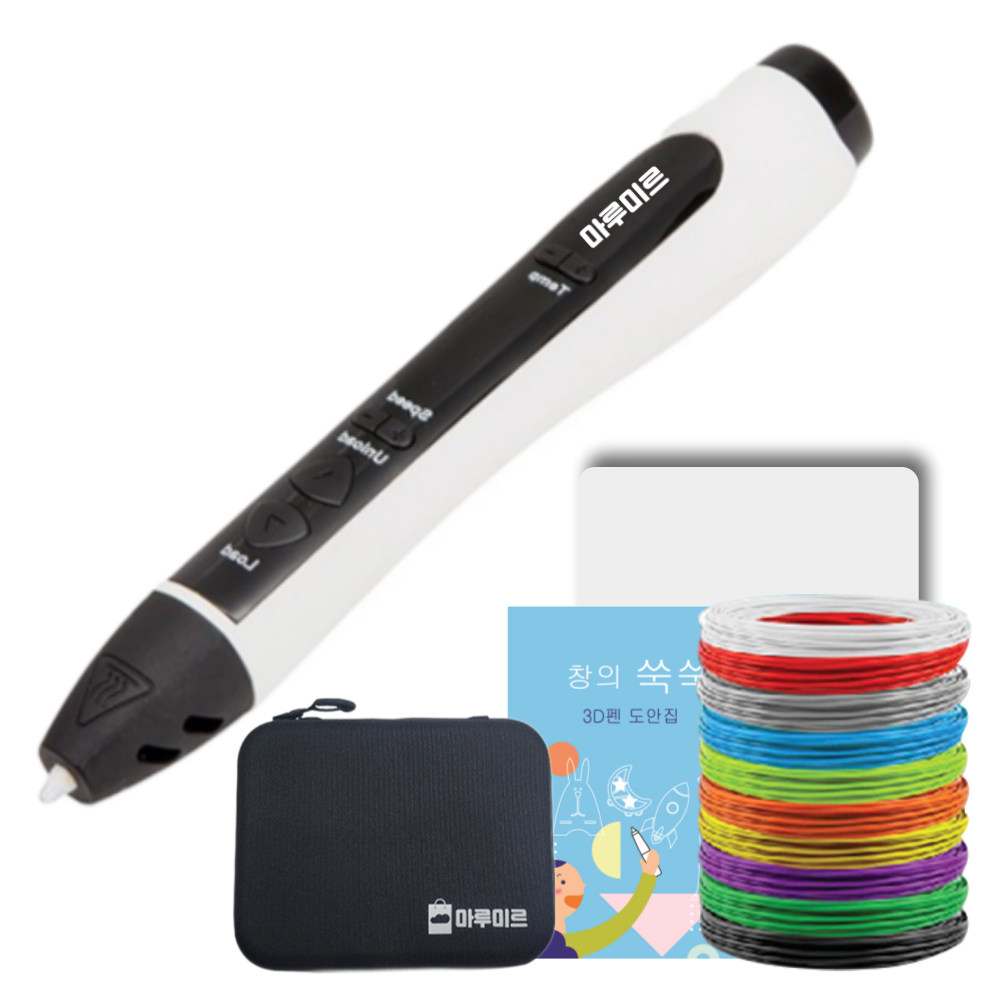 마루미르 OLED 고급형 3D펜 저온동작 PCL 필라멘트, C. OLED패키지+필라멘트 20종,화이트 69,000원