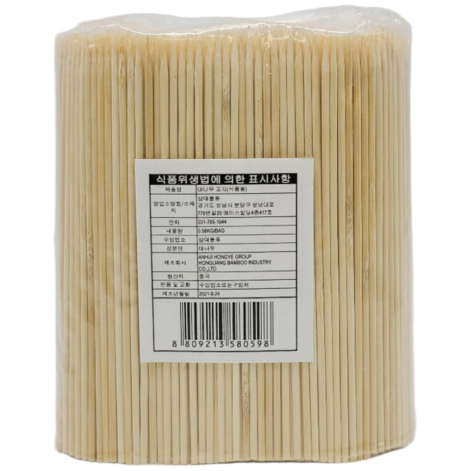 대나무꼬지 2.5mm x 15cm, 1000개입, 1개 2,620원