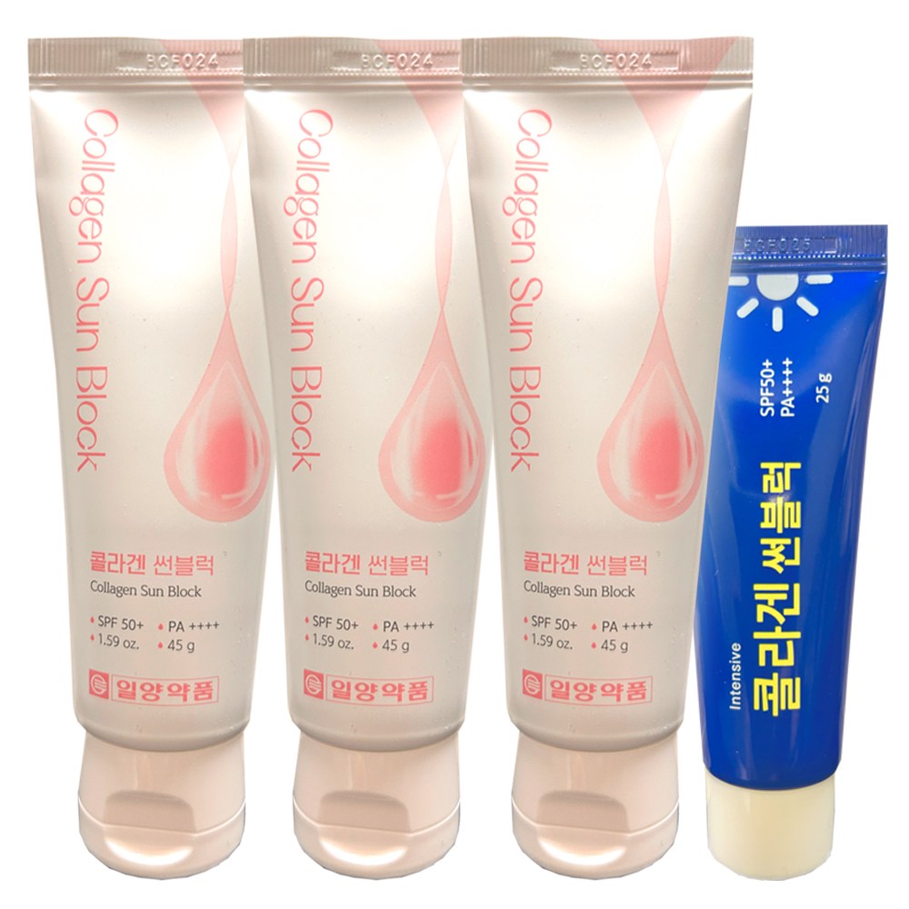 일양약품 콜라겐 선블럭 썬크림 미백 주름개선 UV차단 2개+1개(본품) + 휴대용1개, 50ml 29,800원