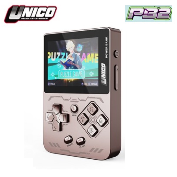 UNICO 휴대용 레트로 게임기 PB2/ 미니포켓 게임기+무선 보조배터리를 하나로 74,400원