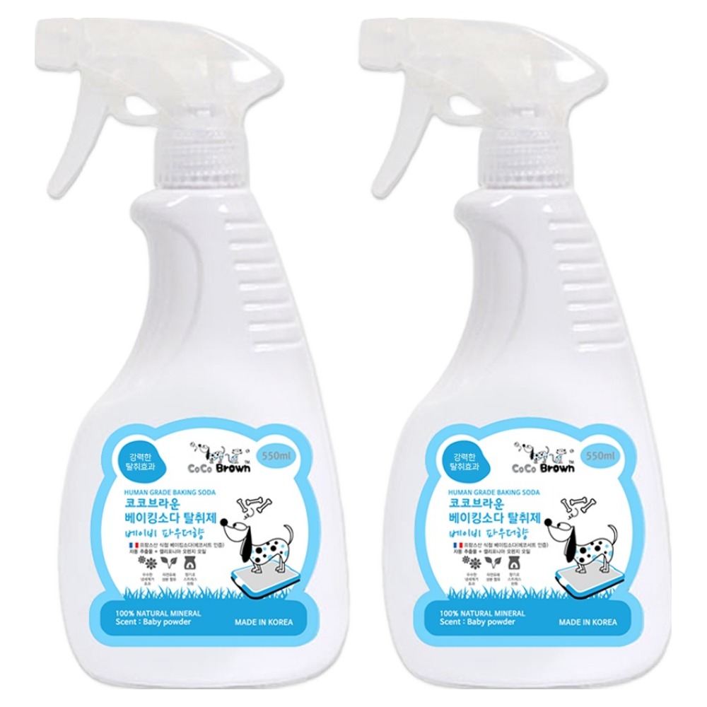 코코브라운 반려동물 베이킹소다 탈취제 베이비파우더향, 550ml, 2개 7,800원