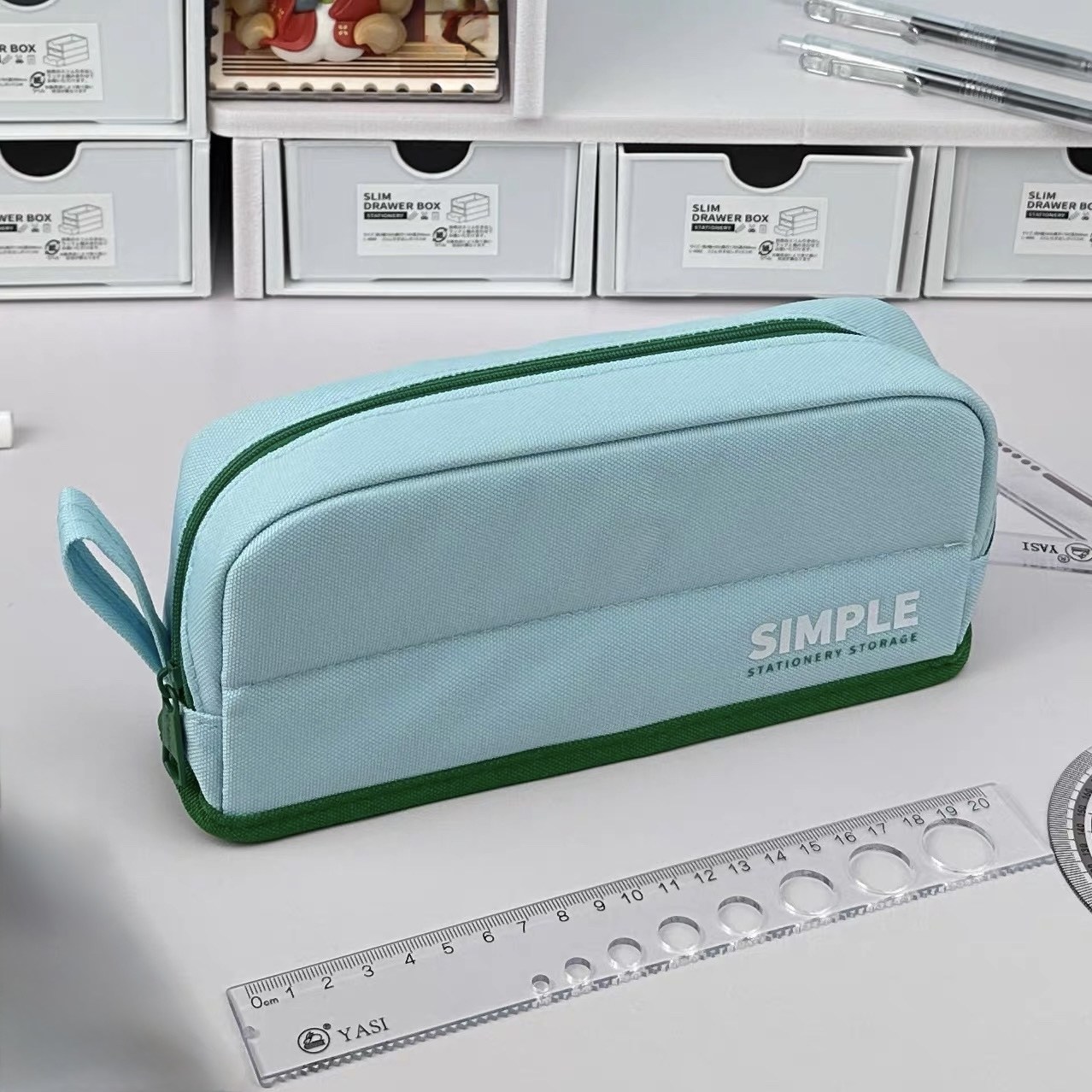 지구별 대용량 학생 필통 캔버스 파우치 중고등학생 대학생 수납 케이스 5,800원