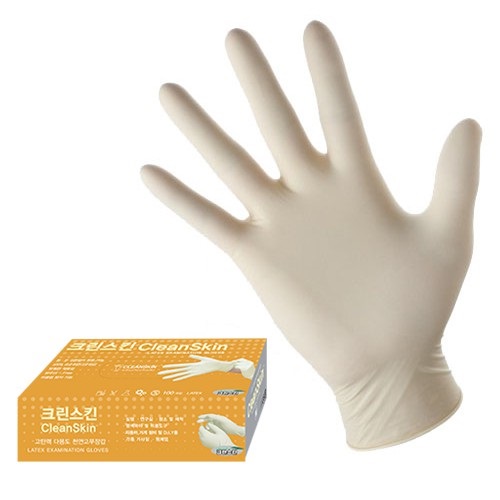 크린스킨 라텍스 일회용 고무장갑 100매 파우더프리, 100개 14,100원