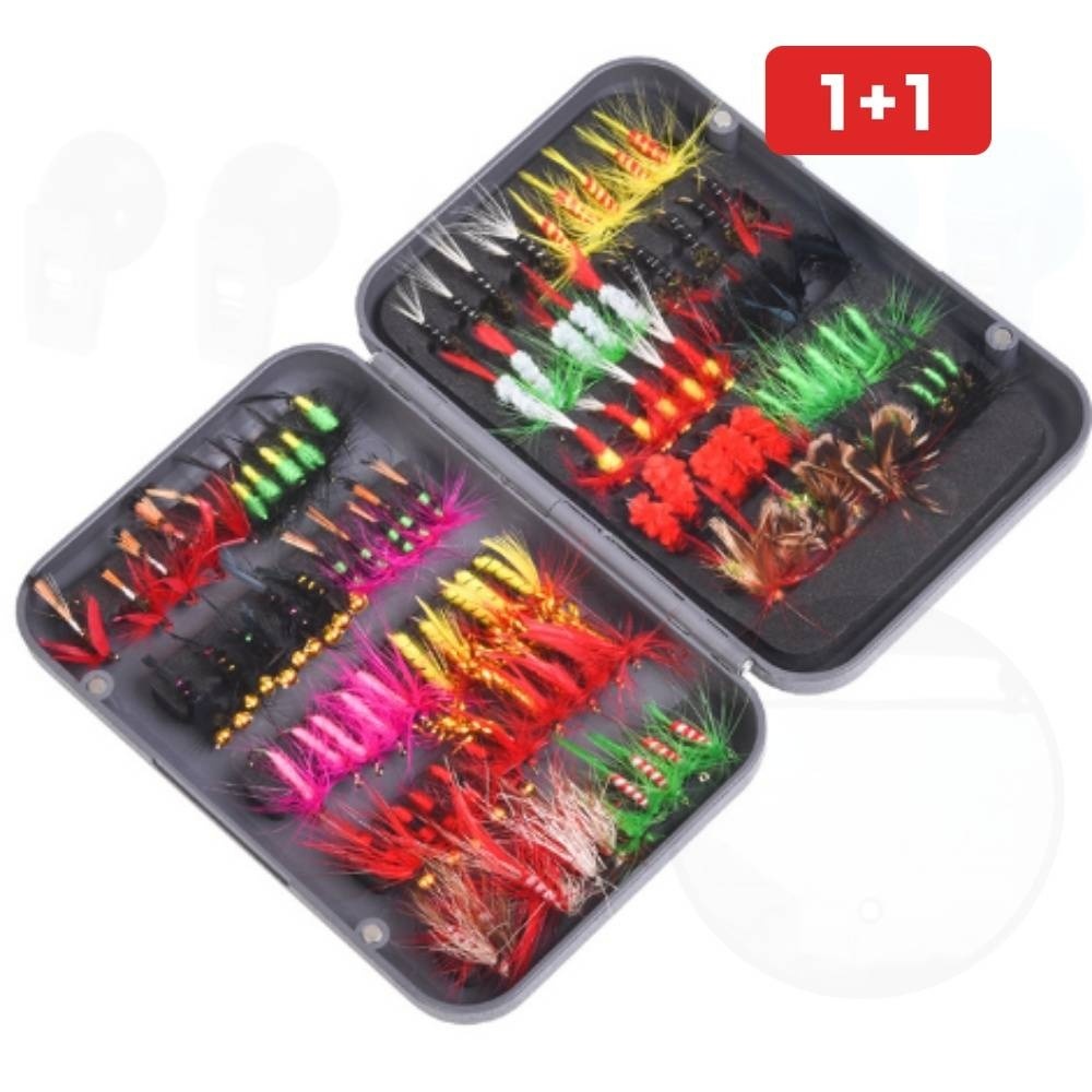 1+1 털바늘 플라이훅 송어낚시 민물루어 물고기 미끼 100종 108,600원