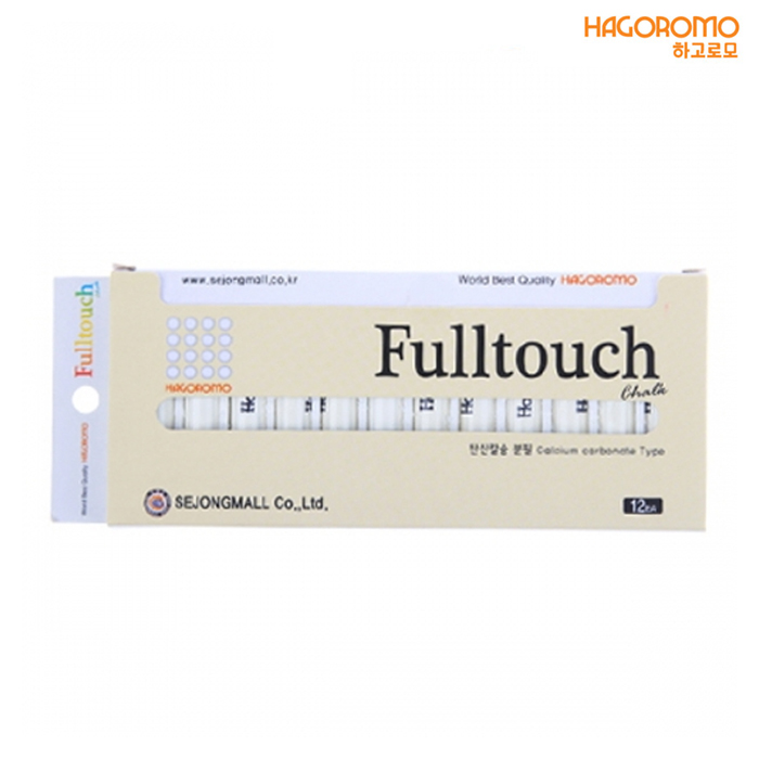 하고로모 풀터치 탄산 분필 백색 12본, 단품 4,400원