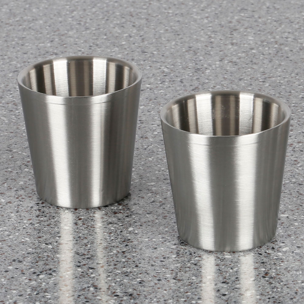 국산 이중 스텐컵 학교 병원 식당 업소용 물컵, 1개, 이중컵 스텐무광 2,700원