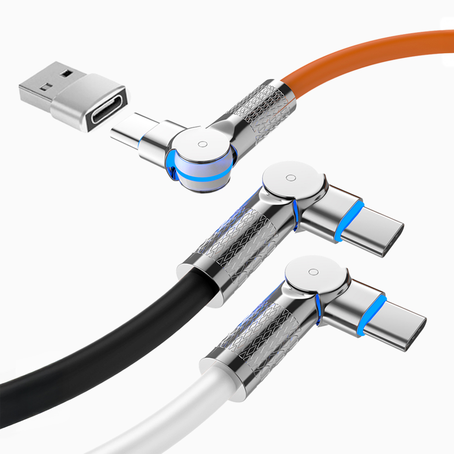 펀링크 C to C타입 180도 회전형 초고속 충전 케이블 PD60W USB-A젠더 포함 12,900원