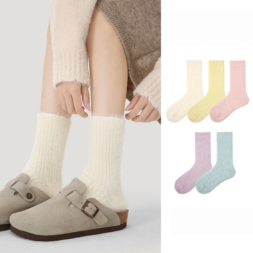 Hello Weekend 여성 무지 겨울 수면 양말 수면 양말 임산부 무압박 장목 양말 중목 양말 발열 양말 도톰한 보온 방한 용품 산호 벨벳 다리 보온기 패션 5족 세트 34,990원