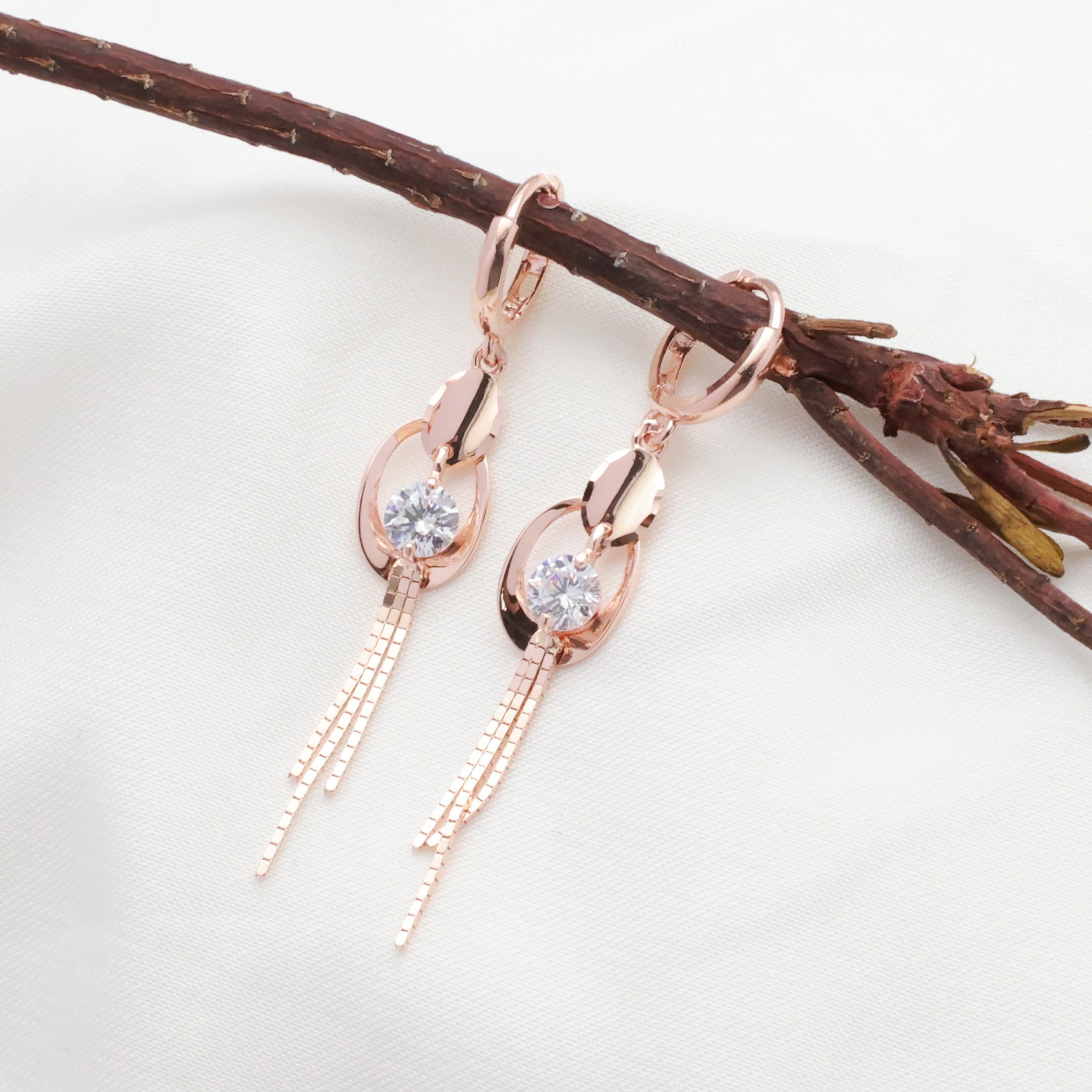 14k 18k 로즈골드 롱귀걸이 원터치 (E684) 체리스쥬얼리 421,380원