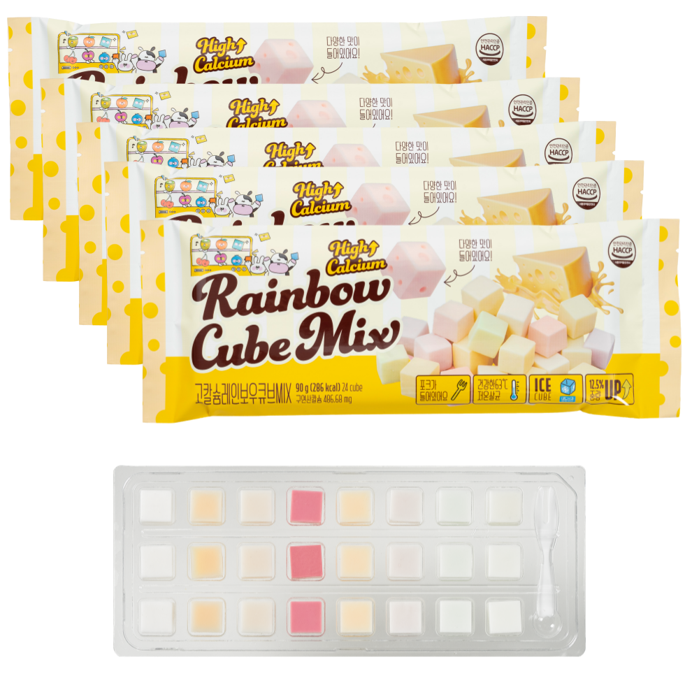 레인보우과일큐브치즈 칼슘쏙쏙 7가지맛(24구) 5팩모음 (영유아 어린이 간식!!) 28,600원